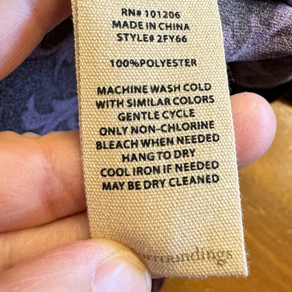 SOFT SURROUNDINGS Top Size Small Wine Botanical Selina Purple NWT - Picture 14 of 15